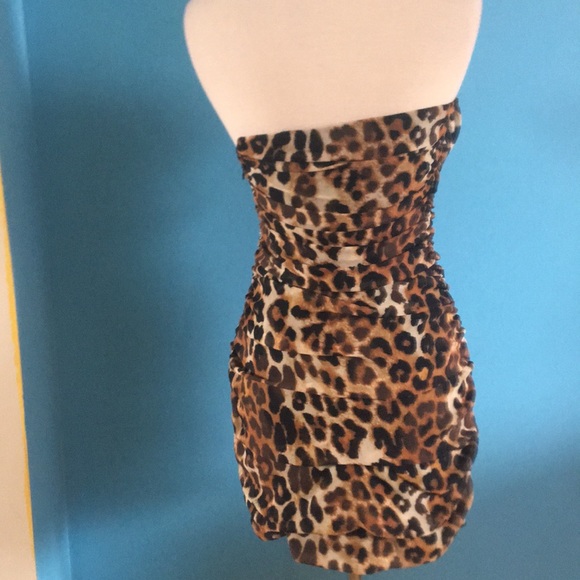 Leopard print chiffon dress - Picture 4 of 4